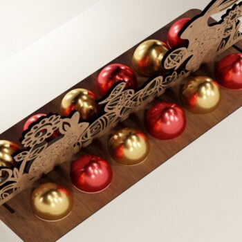 Intra απο ξύλο plywood  Χρώμα wenge 3mm-4mm πάχος - κοπής με λέιζερ θήκη πασχαλινών αυγών κουνελιού Δίασταση 112x280 cm INTRAFABR-84746240 - Image 5