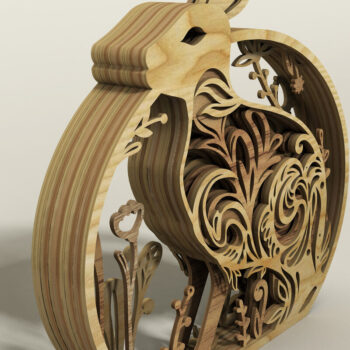 Intra απο ξύλο plywood Χρώμα wenge 3mm-4mm πάχος - ΠΑΣΧΑΛΙΝΟ ΚΟΥΝΕΛΙ Ξύλο λαγουδάκι με Δίασταση 11x11 cm INTRAFABR-84746259 - Image 5