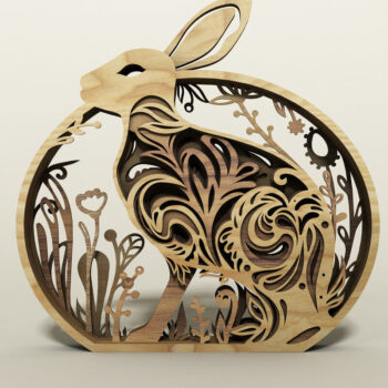 Intra απο ξύλο plywood Χρώμα wenge 3mm-4mm πάχος - ΠΑΣΧΑΛΙΝΟ ΚΟΥΝΕΛΙ Ξύλο λαγουδάκι με Δίασταση 11x11 cm INTRAFABR-84746259 - Image 6