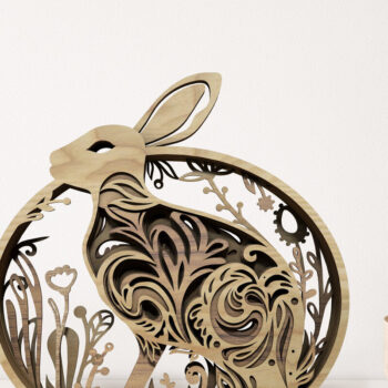 Intra απο ξύλο plywood Χρώμα wenge 3mm-4mm πάχος - ΠΑΣΧΑΛΙΝΟ ΚΟΥΝΕΛΙ Ξύλο λαγουδάκι με Δίασταση 11x11 cm INTRAFABR-84746259 - Image 8