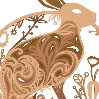 Intra απο ξύλο plywood Χρώμα wenge 3mm-4mm πάχος - ΠΑΣΧΑΛΙΝΟ ΚΟΥΝΕΛΙ Ξύλο λαγουδάκι με Δίασταση 11x11 cm INTRAFABR-84746259 - Image 9