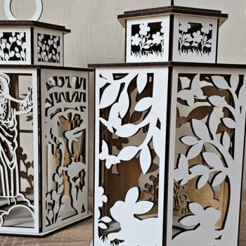 Intra απο ξύλο plywood Χρώμα wenge 3mm-4mm πάχος - Σετ Πασχαλινών & Θρησκευτικών Φαναριών Δίασταση 4x4 cm INTRAFABR-99929195 - Image 1