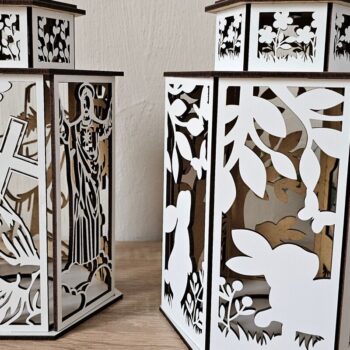 Intra απο ξύλο plywood Χρώμα wenge 3mm-4mm πάχος - Σετ Πασχαλινών & Θρησκευτικών Φαναριών Δίασταση 4x4 cm INTRAFABR-99929195 - Image 4