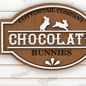 Intra απο ξύλο plywood  Χρώμα wenge 3mm-4mm πάχος - Πασχαλινή ρετρό πινακίδα . Σπίτι του Πάσχα Δίασταση 15x15 cm INTRAFABR-105281755