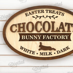 Intra απο ξύλο plywood  Χρώμα wenge 3mm-4mm πάχος - Πασχαλινή ρετρό πινακίδα . Σπίτι του Πάσχα Δίασταση 15x15 cm INTRAFABR-105281578