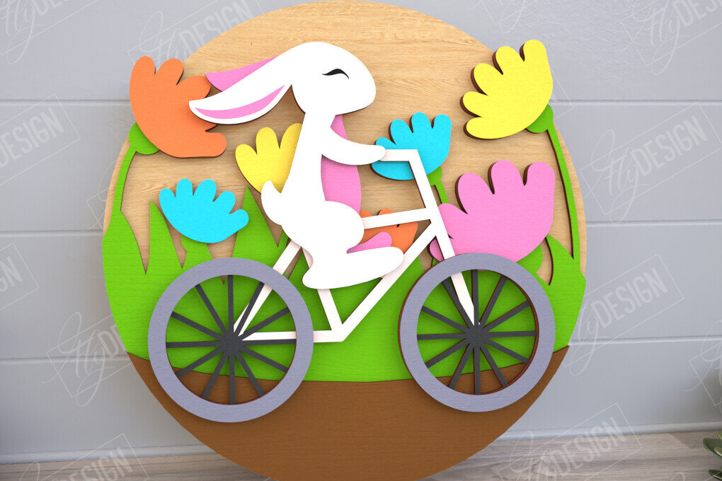 Intra απο ξύλο plywood  Χρώμα wenge 3mm-4mm πάχος - Πασχαλινή Στρογγυλή Πινακίδα | Διακόσμηση σπιτιού | CNC Δίασταση 15x15 cm INTRAFABR-91437763