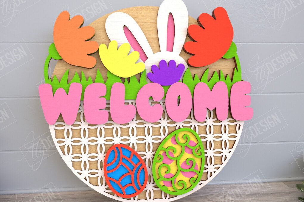 Intra απο ξύλο plywood  Χρώμα wenge 3mm-4mm πάχος - Πασχαλινή Στρογγυλή Πινακίδα | Διακόσμηση σπιτιού | CNC Δίασταση 15x15 cm INTRAFABR-96218310