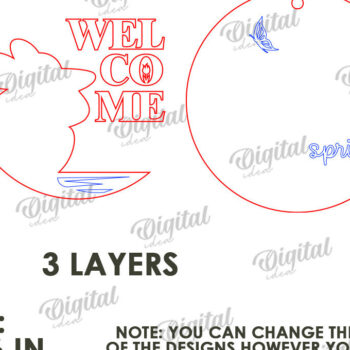 Intra απο ξύλο plywood  Χρώμα wenge 3mm-4mm πάχος - Πασχαλινή στρογγυλή πινακίδα Δίασταση 15x15 cm INTRAFABR-79071532 - Image 2