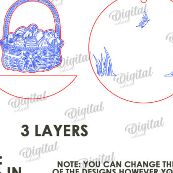 Intra απο ξύλο plywood Χρώμα wenge 3mm-4mm πάχος - Πασχαλινή στρογγυλή πινακίδα Δίασταση 15x15 cm INTRAFABR-81904884 - Image 2