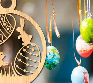 Intra απο ξύλο plywood  Χρώμα wenge 3mm-4mm πάχος - Πασχαλινή στρογγυλή πινακίδα Δίασταση 15x15 cm INTRAFABR-97639152