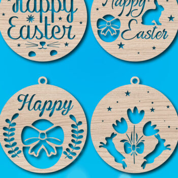 Intra απο ξύλο plywood  Χρώμα wenge 3mm-4mm πάχος - Πασχαλινή στρογγυλή πινακίδα Πακέτο με Δίασταση 15x15 cm INTRAFABR-90435997 - Image 1