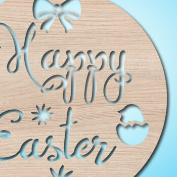 Intra απο ξύλο plywood  Χρώμα wenge 3mm-4mm πάχος - Πασχαλινή στρογγυλή πινακίδα Πακέτο με Δίασταση 15x15 cm INTRAFABR-90435997 - Image 4