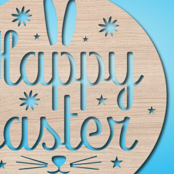 Intra απο ξύλο plywood  Χρώμα wenge 3mm-4mm πάχος - Πασχαλινή στρογγυλή πινακίδα Πακέτο με Δίασταση 15x15 cm INTRAFABR-90435997 - Image 5