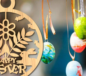 Intra απο ξύλο plywood  Χρώμα wenge 3mm-4mm πάχος - Πασχαλινή στρογγυλή πινακίδα Δίασταση 15x15 cm INTRAFABR-46324953