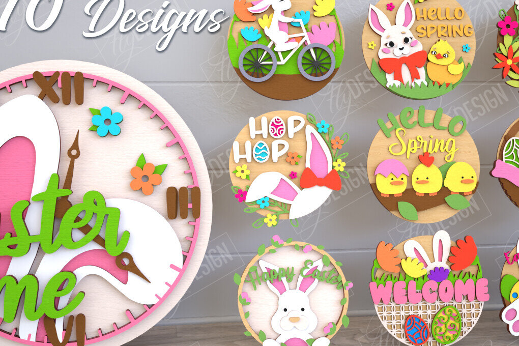 Intra απο ξύλο plywood  Χρώμα wenge 3mm-4mm πάχος - Πακέτο πασχαλινών στρογγυλών πινακίδων | Καλό Πάσχα Δίασταση 15x15 cm INTRAFABR-122045470