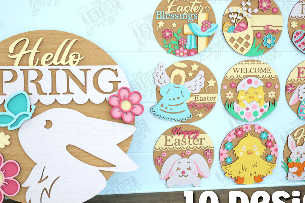 Intra απο ξύλο plywood  Χρώμα wenge 3mm-4mm πάχος - Πακέτο πασχαλινών στρογγυλών πινακίδων | Καλό Πάσχα Δίασταση 15x15 cm INTRAFABR-122045399