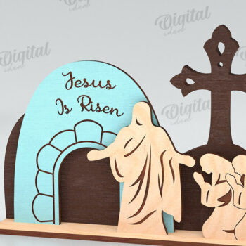 Intra απο ξύλο plywood  Χρώμα wenge 3mm-4mm πάχος - Πασχαλινή Σκηνή Απο. Θρησκευτικό Πάσχα Δίασταση 15x15 cm INTRAFABR-122245710 - Image 1