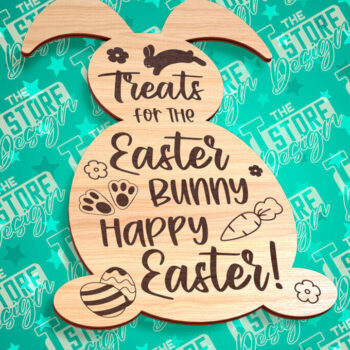 Intra απο ξύλο plywood Χρώμα wenge 3mm-4mm πάχος - Πασχαλινός δίσκος | Αγαπητέ λαγουδάκι του Πάσχα Δίασταση 15x15 cm INTRAFABR-122184309 - Image 3