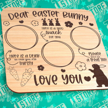 Intra απο ξύλο plywood Χρώμα wenge 3mm-4mm πάχος - Πασχαλινός δίσκος | Αγαπητέ λαγουδάκι του Πάσχα Δίασταση 15x15 cm INTRAFABR-122184309 - Image 5