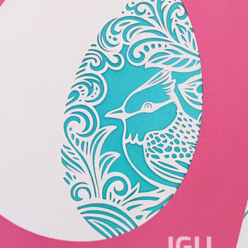 Intra απο ξύλο plywood  Χρώμα wenge 3mm-4mm πάχος - EASTER SHADOW Box 3D Layered Δίασταση 8x8 cm INTRAFABR-125321477 - Image 3