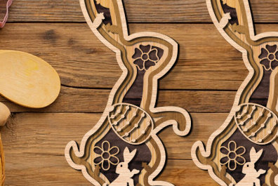 Intra απο ξύλο plywood  Χρώμα wenge 3mm-4mm πάχος - Πασχαλινό κουτί σκιών Δίασταση 25x25 cm INTRAFABR-125321493