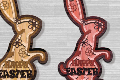 Intra απο ξύλο plywood  Χρώμα wenge 3mm-4mm πάχος - Πασχαλινό κουτί σκιών Δίασταση 25x25 cm INTRAFABR-125321363