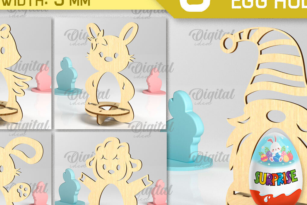 Intra απο ξύλο plywood  Χρώμα wenge 3mm-4mm πάχος - Πακέτο LaserCut με μονή Πασχαλινή Αυγοθήκη Δίασταση 15x15 cm INTRAFABR-90325687