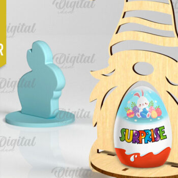 Intra απο ξύλο plywood  Χρώμα wenge 3mm-4mm πάχος - Πακέτο LaserCut με μονή Πασχαλινή Αυγοθήκη Δίασταση 15x15 cm INTRAFABR-90325687 - Image 3