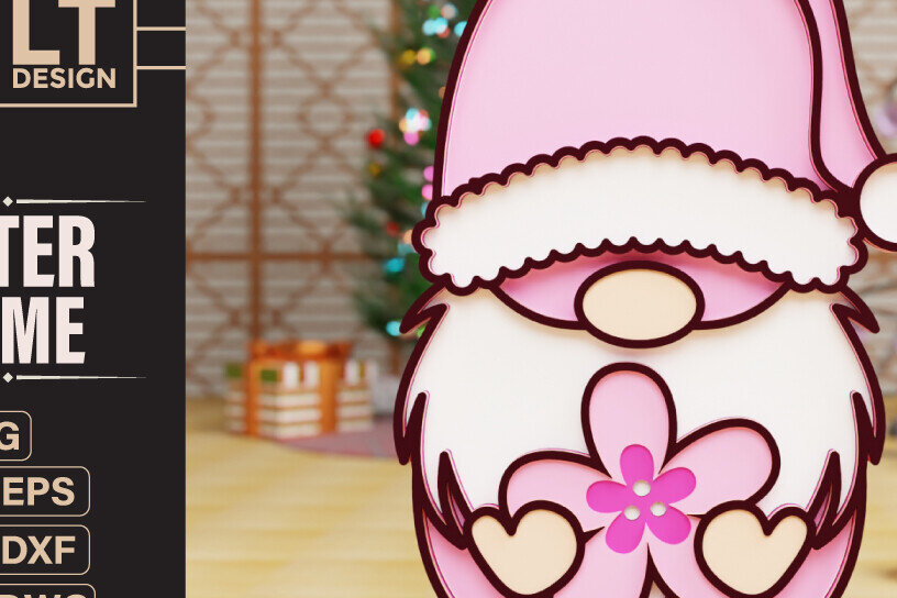 Intra απο ξύλο plywood  Χρώμα wenge 3mm-4mm πάχος - Πασχαλινό Gnome ting Δίασταση 20x25 cm INTRAFABR-84733778