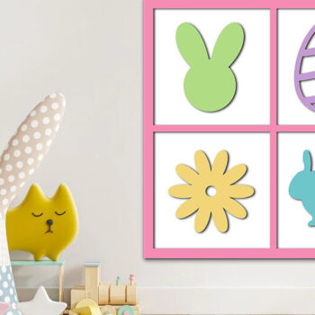 Intra απο ξύλο plywood  Χρώμα wenge 3mm-4mm πάχος - Πινακίδα Πάσχας Πλατεία Δίασταση 15x15 cm INTRAFABR-115632570 - Image 1