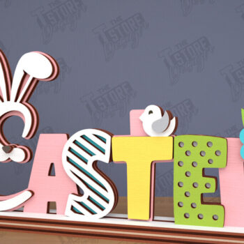 Intra απο ξύλο plywood  Χρώμα wenge 3mm-4mm πάχος - Πασχαλινό περίπτερο | Πασχαλινό λαγουδάκι | Διακόσμηση σπιτιού Δίασταση 15x15 cm INTRAFABR-115719536 - Image 1