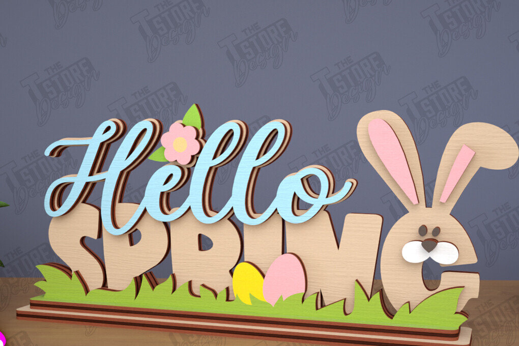 Intra απο ξύλο plywood  Χρώμα wenge 3mm-4mm πάχος - Πασχαλινό περίπτερο | Πασχαλινό λαγουδάκι | Διακόσμηση σπιτιού Δίασταση 15x15 cm INTRAFABR-74819185