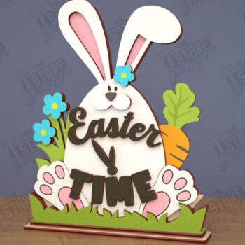 Intra απο ξύλο plywood  Χρώμα wenge 3mm-4mm πάχος - Πασχαλινό περίπτερο | Πασχαλινό λαγουδάκι | Διακόσμηση σπιτιού Δίασταση 15x15 cm INTRAFABR-74819326 - Image 1