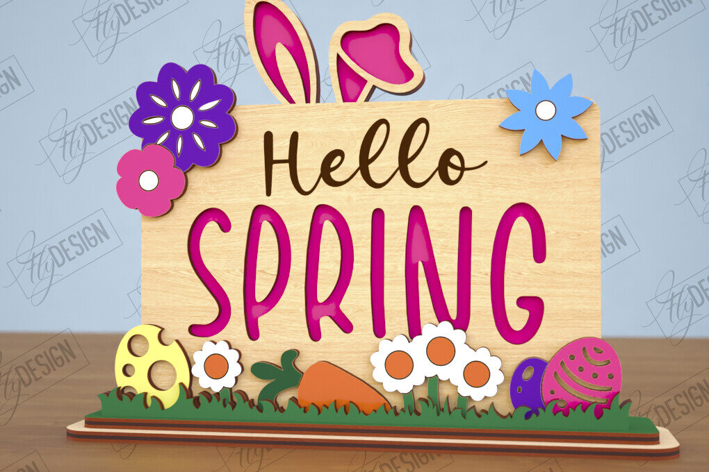 Intra απο ξύλο plywood  Χρώμα wenge 3mm-4mm πάχος - Πασχαλινό περίπτερο | Πασχαλινό λαγουδάκι | Διακόσμηση σπιτιού Δίασταση 15x15 cm INTRAFABR-74820355