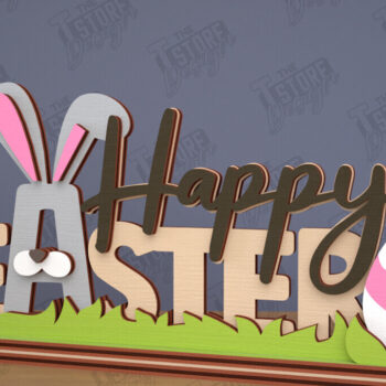 Intra απο ξύλο plywood  Χρώμα wenge 3mm-4mm πάχος - Πασχαλινό περίπτερο | Πασχαλινό λαγουδάκι | Διακόσμηση σπιτιού Δίασταση 15x15 cm INTRAFABR-74820602 - Image 1