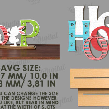 Intra απο ξύλο plywood Χρώμα wenge 3mm-4mm πάχος - Πασχαλινό σταντ κοπής με λέιζερ. 3D πασχαλινή διακόσμηση Δίασταση 15x15 cm INTRAFABR-74820871 - Image 2