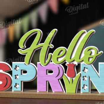 Intra απο ξύλο plywood  Χρώμα wenge 3mm-4mm πάχος - Πασχαλινό σταντ κοπής με λέιζερ. 3D πασχαλινή διακόσμηση Δίασταση 15x15 cm INTRAFABR-74821595 - Image 1