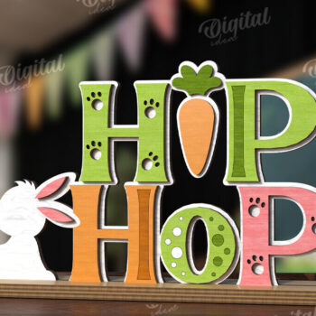 Intra απο ξύλο plywood Χρώμα wenge 3mm-4mm πάχος - Πασχαλινό σταντ κοπής με λέιζερ. 3D πασχαλινή διακόσμηση Δίασταση 15x15 cm INTRAFABR-74823170 - Image 1