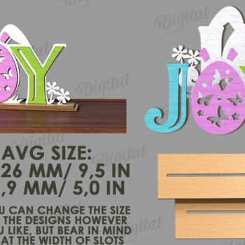 Intra απο ξύλο plywood Χρώμα wenge 3mm-4mm πάχος - Πασχαλινό σταντ κοπής με λέιζερ. 3D πασχαλινή διακόσμηση Δίασταση 15x15 cm INTRAFABR-74824573 - Image 2