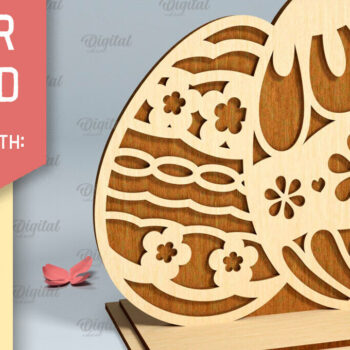 Intra απο ξύλο plywood  Χρώμα wenge 3mm-4mm πάχος - Πασχαλινό περίπτερο . Πασχαλινή διακόσμηση με λέιζερ Δίασταση 15x15 cm INTRAFABR-53165529 - Image 1