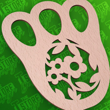 Intra απο ξύλο plywood  Χρώμα wenge 3mm-4mm πάχος - με λέιζερ πασχαλινό στένσιλ | CNC Δίασταση 15x15 cm INTRAFABR-100312317 - Image 6