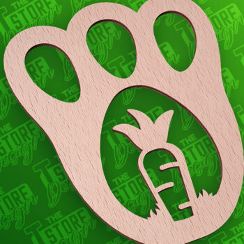 Intra απο ξύλο plywood  Χρώμα wenge 3mm-4mm πάχος - με λέιζερ πασχαλινό στένσιλ | CNC Δίασταση 15x15 cm INTRAFABR-93462581 - Image 1