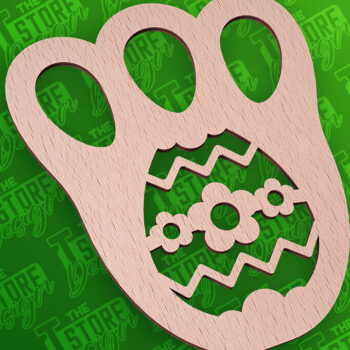 Intra απο ξύλο plywood  Χρώμα wenge 3mm-4mm πάχος - με λέιζερ πασχαλινό στένσιλ | CNC Δίασταση 15x15 cm INTRAFABR-93546171 - Image 1