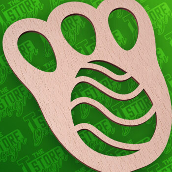 Intra απο ξύλο plywood  Χρώμα wenge 3mm-4mm πάχος - με λέιζερ πασχαλινό στένσιλ | CNC Δίασταση 15x15 cm INTRAFABR-93546201 - Image 1