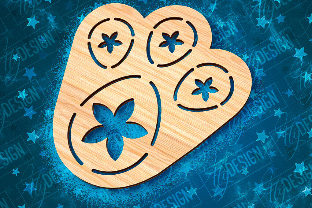 Intra απο ξύλο plywood  Χρώμα wenge 3mm-4mm πάχος - Πασχαλινό στένσιλ | Πασχαλινό σχέδιο Δίασταση 15x15 cm INTRAFABR-100590790