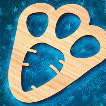 Intra απο ξύλο plywood  Χρώμα wenge 3mm-4mm πάχος - Πασχαλινό στένσιλ | Πασχαλινό σχέδιο Δίασταση 15x15 cm INTRAFABR-93621026 - Image 5