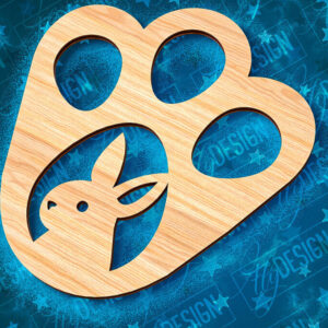 Intra απο ξύλο plywood  Χρώμα wenge 3mm-4mm πάχος - Πασχαλινό στένσιλ | Πασχαλινό σχέδιο Δίασταση 15x15 cm INTRAFABR-93468794