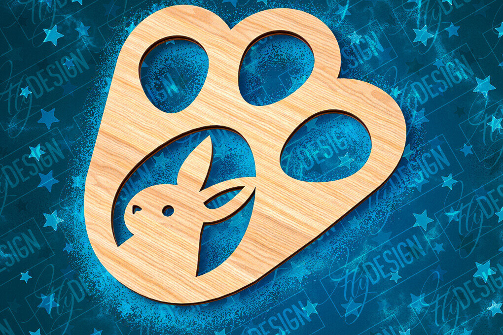 Intra απο ξύλο plywood  Χρώμα wenge 3mm-4mm πάχος - Πασχαλινό στένσιλ | Πασχαλινό σχέδιο Δίασταση 15x15 cm INTRAFABR-93468794