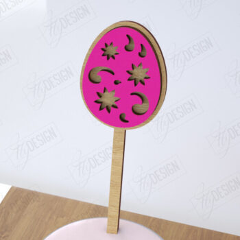 Intra απο ξύλο plywood  Χρώμα wenge 3mm-4mm πάχος - Πασχαλινά μπαστούνια για ανακατεύοντας ποτά | CNC Δίασταση 15x15 cm INTRAFABR-95308568 - Image 1