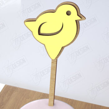 Intra απο ξύλο plywood  Χρώμα wenge 3mm-4mm πάχος - Πασχαλινά μπαστούνια για ανακατεύοντας ποτά | CNC Δίασταση 15x15 cm INTRAFABR-72392064 - Image 1